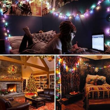 мощные садовые фонари на солнечных батареях: Уличная гирлянда 50 м Прекрасно подходит для украшения дома — 4