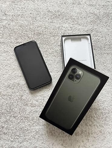 списанные техники apple: IPhone 11 Pro, Б/у, 64 ГБ, Серебристый, Зарядное устройство, Чехол, Кабель, 70 % — 1