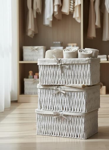 Корзина для вещей, цвет - Белый, Новый