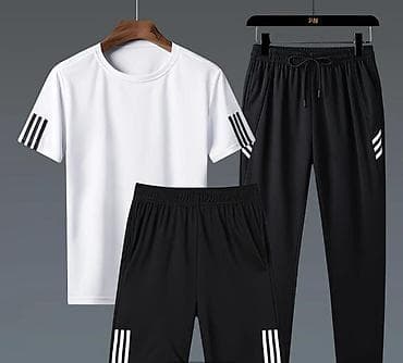 Мужской спортивный костюм, XL, Adidas, Новый, цвет - Белый, Самовывоз