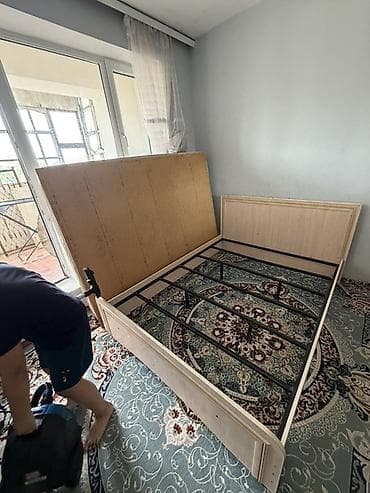 кровать двухспалка: Двуспальная кровать, С матрасом, длина - 200 см — 3