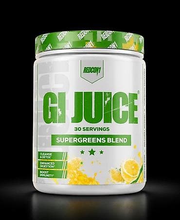 джус боллы: REDCON1 GI JUICE — смесь суперзеленых (Supergreens Blend) в порошке — 1