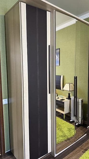 спальный нарнитур ош: Гарнитур для зала, Шкаф, ДСП, цвет - Коричневый — 3