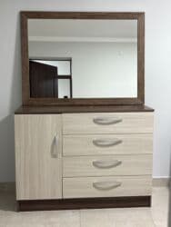 купе шкаф цена: Комод для одежды, Новый, С зеркалом, Дерево, цвет - Коричневый, Самовывоз — 1