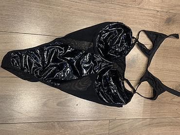 lining flex: Бордовый бархатный боди-комплект с подвязками - Материал: мягкий — 9
