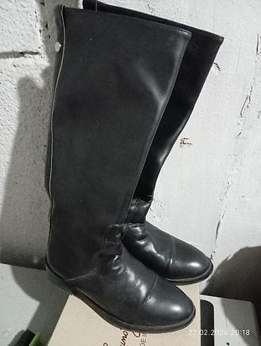 обувь 45 размер: Высокие кожаные сапоги Givenchy Paris, размер 36. - Материал — 1