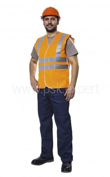 светоотражающие жилетки: Жилет сигнальный с карманами жилет сделан из прочного трикотажного — 2