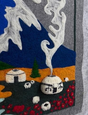 плетенные корзины: Панно из шерсти в технике сухого валяния
Ручная работа — 2