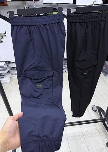 nike tech flece: Мужские спортивные брюки-карго BOSS - Модель: джоггеры с манжетами по — 1