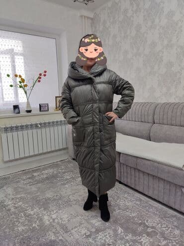 tech fleese: Пуховик, Длинная модель, С капюшоном, 2XL — 2