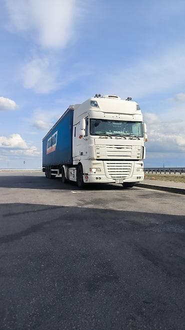 daf 480: Грузоперевозки тентованной фурой DAF XF105 - Полуприцеп-тент — 1