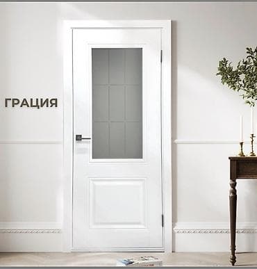 open: Межкомнатная дверь «Грация» - Цвет: белый. - Полотно с верхней — 1