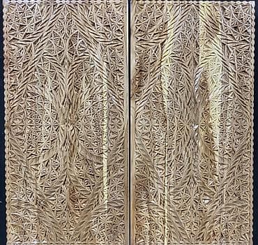 художество: Набор деревянных нард с уникальной резьбой, изображающей львов, орлов — 10