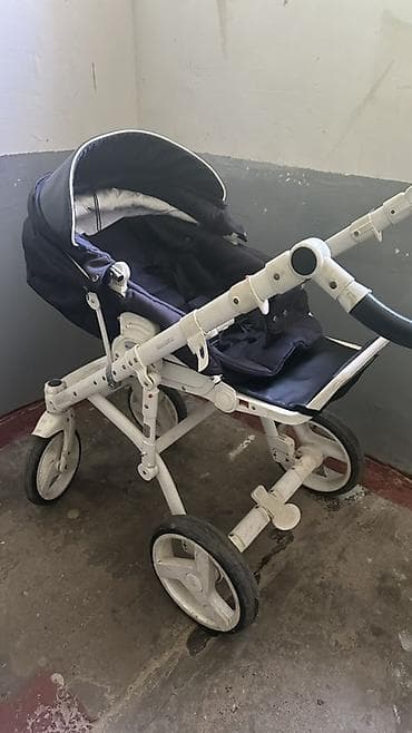 онклауд обувь: Детская коляска 2 в 1 (люлька + прогулочный блок) - Цвет: темно‑синий — 2