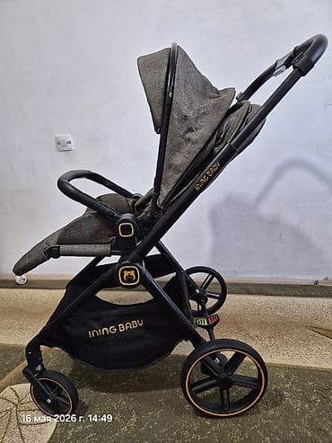 Балдар дүйнөсү: Прогулочная детская коляска INING BABY б/у, но почти новая с рюкзаком — 1