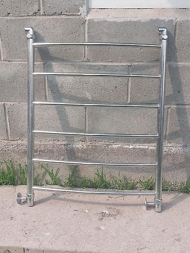 Полотенцесушитель водяной, настенный, хромированный. Две штуки - — 3