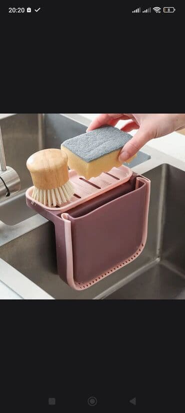 шкаф навесной для кухни: Складная сливная корзина для кухни Крепление: присоски. Новая! — 2