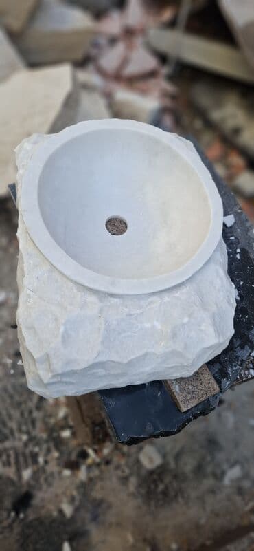 раковины для ванной с тумбой: Раковины из речного камня и гранита — 19