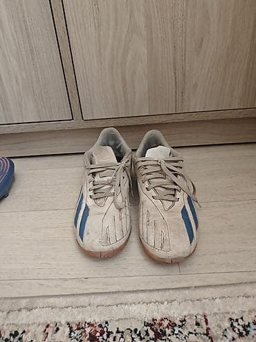 футбольный бутс: Футзалки/кроссовки для зала Adidas (линейка Top Sala) белого цвета с — 3
