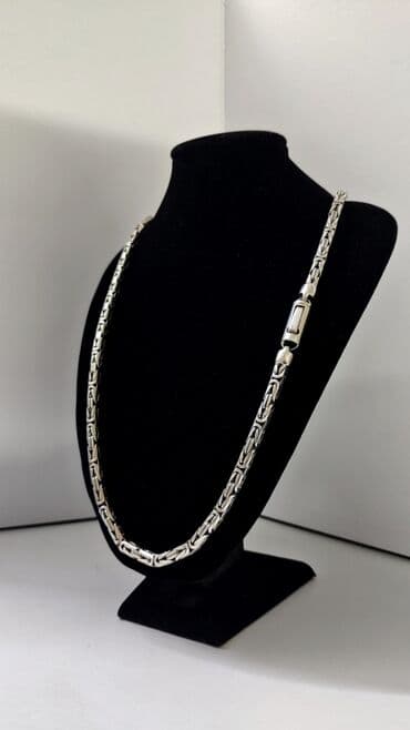 продаю золотую цепочку: Цепь "Лисий хвост" Серебро 925 проба С Чернением Вес 120 грамм Длина — 1