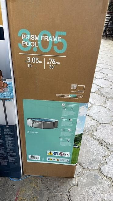 Каркасный бассейн Intex Prism Frame Pool 3.05 x 76.30 - Диаметр: 3,05 at lalafo.kg Каркасный бассейн Intex Prism Frame Pool 3.05 x 76.30 - Диаметр: 3,05