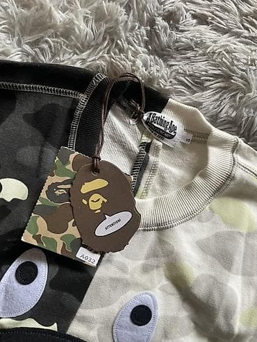 Толстовки: Свитшот A Bathing Ape (BAPE) Shark Camo Split - Оригинальный дизайн — 4