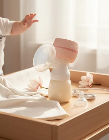 Медтовары: Электрический молокоотсос - 3 режима работы: массаж, сцеживание — 1