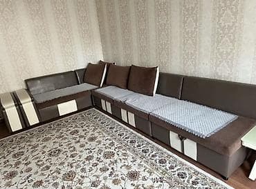 для кафе диваны: Угловой модульный диван с оттоманкой - Конфигурация: длинная — 1