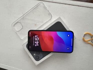 купить айфон бу: IPhone 13, Колдонулган, 128 ГБ, Кара, Куту, 80 % — 1