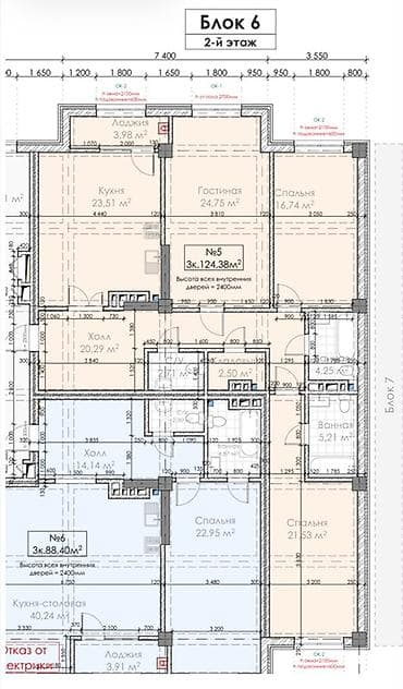 pro group: 3 комнаты, 124 м², 2 этаж — 3
