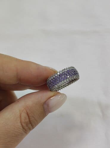 где можно купить обручальные кольца недорого: Кольцо, Помолвочное, Проба 925, Женские, Фианит, Новый — 4