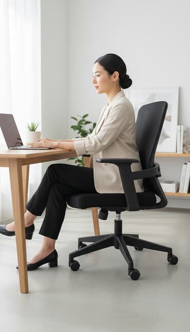 кресло мячик: Офисное кресло, С колесиками, цвет - Черный — 1