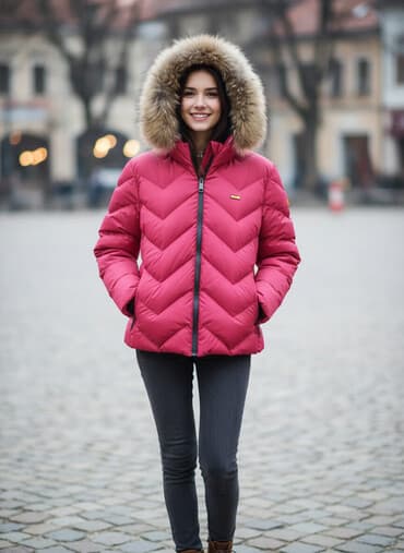 курточка: Срочно продаю Легкую,курточку,Теплая",Фенди"(Оригинал,мех натур,) — 1