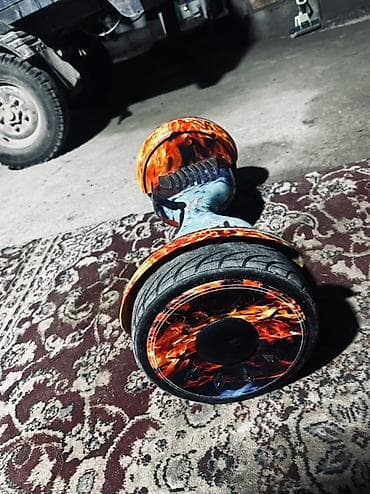 гитара акустика: Гироскутер с ярким принтом «огонь‑лед» - Диаметр колес: 6,5 дюйма — 1