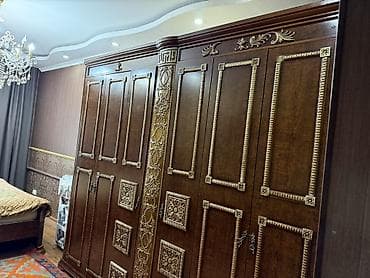 мебель мягкая: Спальный гарнитур, Двуспальная кровать, Дерево, цвет - Коричневый — 5