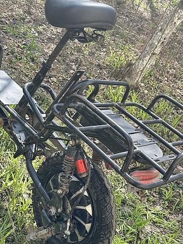 багажный: Электроскутер/электромопед с багажными платформами - Прочная стальная — 4