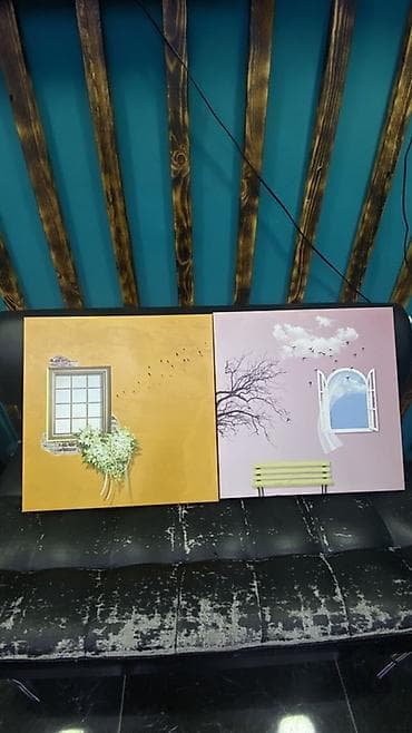 Декоративные постеры (набор из 2 шт.) - Современные настенные постеры