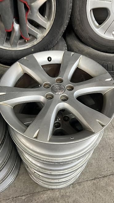 Транспорт: Литые Диски R 17 Subaru, Комплект, отверстий - 5, Б/у — 6