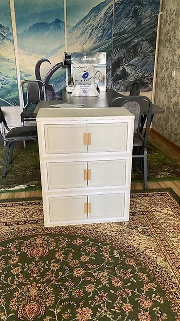 Комоддор: Кийим үчүн комод, Күзгүсүз, Желим, түсү - Ак — 1