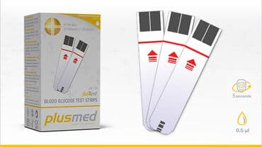 продам глюкометр: ТЕСТ ПОЛОСКИ ДЛЯ ИЗМЕРЕНИЯ ГЛЮКОЗЫ. Тест-полоски Plusmed для теста — 1
