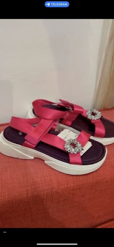 Прокат одежды: Босоножки, 37, H&M, Новый, цвет - Розовый, Самовывоз, Платная доставка — 1