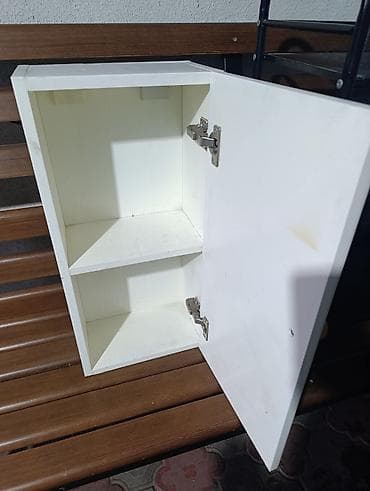 раковина с тумбой и зеркалом: Кухонный шкаф, Навесной, Без мойки, ЛДСП — 2