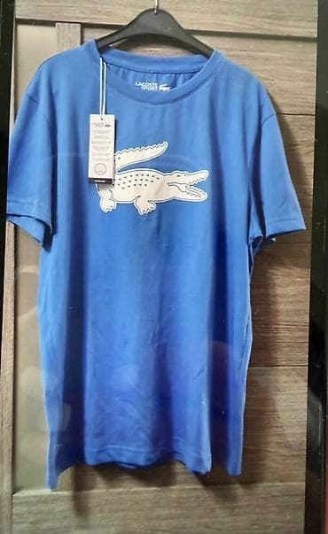 Мужская футболка, L, Lacoste, Новый, цвет - Синий, Платная доставка, Самовывоз — 1