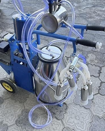 Доильный аппарат на тележке для коров - Электрический вакуумный