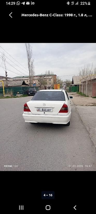 bmb e36: Mercedes-Benz C-Class: 1998 г., 1.8 л, Ручные, Бензин, Седан — 8