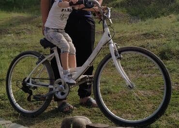 трехколесный велосипед с ручкой: Городской велосипед, Б/у — 1