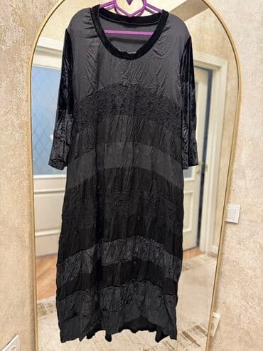 национальные украшения бишкек: Черное женское платье свободного кроя из королевского бархата. Турция — 1