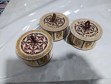 коробки для вещей: Деревянная шкатулка с резной крышкой - Материал: шлифованная — 3