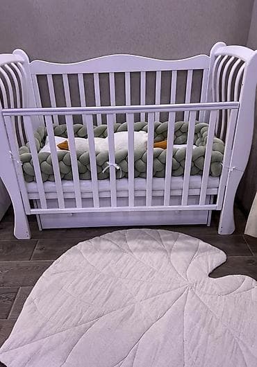 бу чехол: Продаётся бортик-косичка для детской кроватки. Мягкий, удобный и — 2