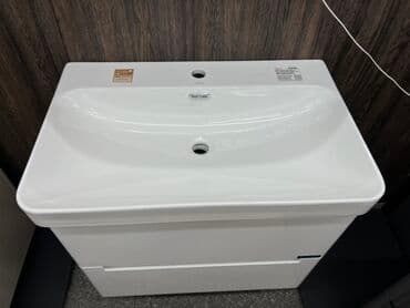 шкафы для ванны: Тумба для ванны, С раковиной, Другой материал, цвет - Белый — 1